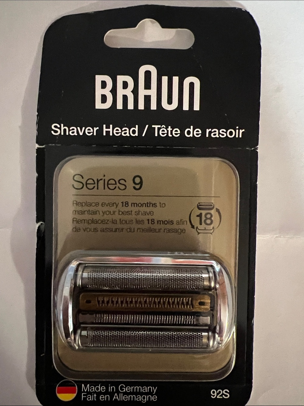 Braun Series 9 Replacement Shaver Head 92S - Gold/Black